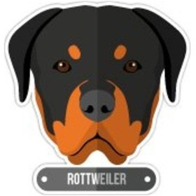 Resim Bay Etiket Andg22 Rottweiler Kopek Sticker 