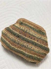 Resim H.E SECRET Yazlık El Yapımı Hasır Görünümlü Kadın Clutch Model El Çantası 