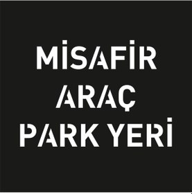 Resim İleri Trafik Boyama Şablonu Misafir Araç Park Yeri Alüminyum 100x100 CM 