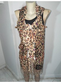 Resim Mesa Mayo Leopar Desenli Standart Pareo Leopar 