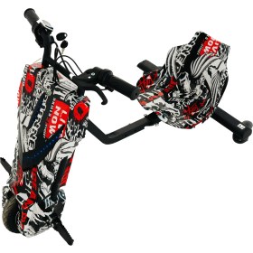 Resim T-Scooter Drift Car Elektrikli Kaykay Hoverboard Siyah-Beyaz-Kırmızı 