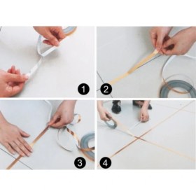 Resim 0.5 cm 50 Metre Gold Fayans Arası Şerit Bant 