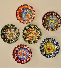 Resim Arı Çini Seramik Çini Kase Çerezlik 6'lı 