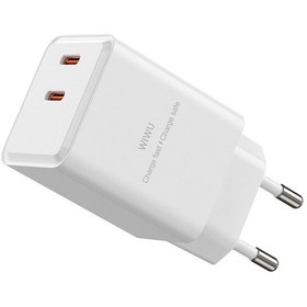 Resim Wiwu Wi-g025 Cube Serisi Dual Type-c Pd Gan Teknolojili Hızlı Şarj Başlığı 47w Beyaz 