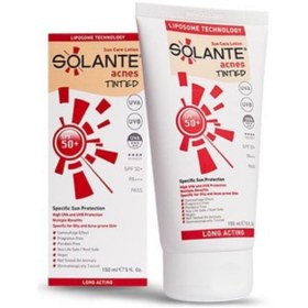 Resim Solante Acnes Tinted Spf 50+ Losyon 150 ml 