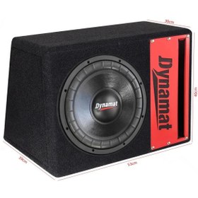 Resim DYNAMAT RK-430 Oto Bass Subwoofer Kabinli 30cm Çift Bobin 1000 Watt (400 RMS) 