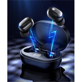 Resim Pazariz Siyah Pro Ledli Şarj Göstergeli 5.0 Bluetooth Kulaklık 