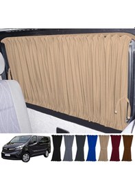Resim Pandami Opel Vivaro B 2014-2019 Uyumlu Krem Raylı Oto Perde Takımı 