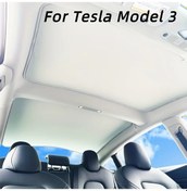 Resim Dashanshop For Model 3 Tesla İçin Beyaz İki Si Bi R Arada Çekilebi Li R Tavan Güneşli K Si Peri Uv Işın Korumalı 