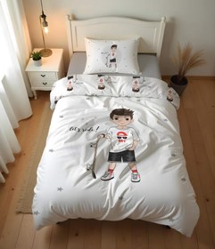 Resim Evmila Kaykaycı Genç Desenli Nevresim Takımı - 160x220cm Nevresim +50x70cm Yastık Kılıfı+100x200cm Çarşaf 