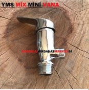 Resim Yms Lüx Mix Pirinç Klozet Ara Musluk Taharet Musluğu Aç Kapa Krom 