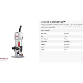 Resim Specco Formika Traşlama Freze 500w 6mm Sp9030 