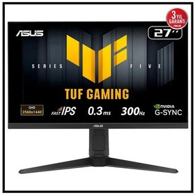 Resim Asus Tuf Gamıng Vg27aqml5 27" 0.3ms, 300hz, Qhd, Dp, 2xhdmı, Type-c, Fast Ips Panel, Düşük Mavi Işık 