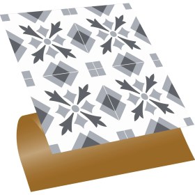 Resim Tink Kendinden Yapışkanlı Geometrik 032 Desenli Pvc Karo 30X30 cm (56 Adet) 5m2 