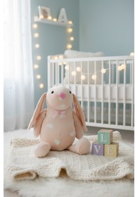 Resim Uyku Arkadaşım Bunny Peluş Uzun Kulak Tavşan 60 Cm Açık Pembe 