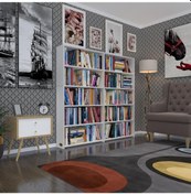 Resim Kenzlife Kitaplık Süper Ga 150 160 19 Byz 5 Katlı 2 Bölme Çift Bölme Opsiyonlu Ofis Mutfak Banyo Dolabı Arkalıksız Çok Renkli 