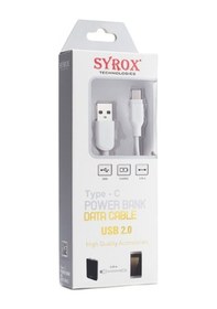 Resim Syrox C69 Type-C Powerbank Usb Şarj Kablo 25Cm Beyaz 