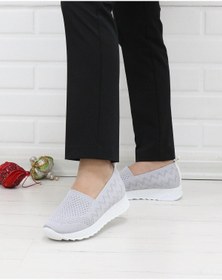 Resim Nesil Shoes Aky 055 Gri Triko Yazlık Kadın Ayakkabı 