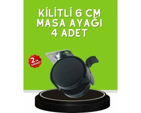 Resim Karahanbey Sehpa ve Restoran Arabası Için Kilitli Ayak 4’lü 