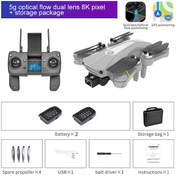 Resim 4K/8K HD Kameralı Katlanabilir GPS WiFi Canlı Video Uçuş Drone 2 Pil 5G Dual Kamera Gri Gri Diğer