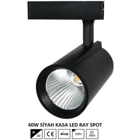 Resim Noas 40w Lyon Günışığı Siyah Kasa Led Ray Spot Yl29-4002 Gün Işığı 