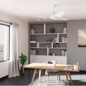 Resim Hunter Fan Stingray Porselen Beyazı - 152 Cm. DC Motor Aydınlatmalı ve Uzaktan Kumandalı Tavan Vantilatörü 