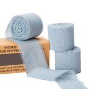 Resim 3 Rulo El Yapımı Şifon Kurdele, 3.81cm x 15.09metre Püskül İpek Kurdele (3 Rulo *5.03metre) Hediye Paketleme, Düğün Davetiyesi, Gelin Buketleri, Dekorasyon İçin 