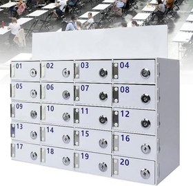Resim Duvara Monte Akrilik Cep Telefonu Soyunma Kutusu Telefonlar için 50 Yuvalı Depolama Dolabı Nized Telefon Cep Tablosu Güvenli Cep Telefonu Depolama Çözümleri 