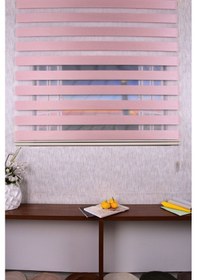 Resim Pudra Düz Etek Dilimsiz 714 Pudra Zebra Stor Güneşlik Perde 