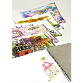 Resim Spiralli 15 Yaprak Resim Defteri, 25x35 Cm Orta Boy 