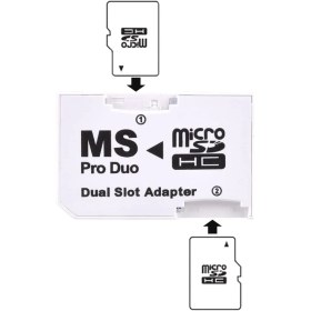 Resim OEM Sony Psp Memory Stick Pro Duo Adaptör Dual Slot Psp Hafıza Kartı Adaptör Dual Mikro Sd Kart Çevirici 