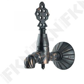 Resim Fkn Lüx Burmalı Bakır Eskitme Osmanlı Musluk 