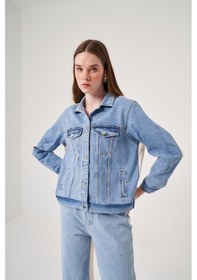 Resim Oe25y939709 Omelya Denim Kot Ceket Mavi 