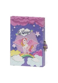 Resim Unicorn Kilitli Hatıra Defteri 