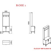 Resim Kalender Dekor Rose-1 Portmanto Vestiyer Ayakkabılık 