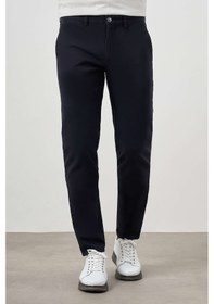 Resim Morven Erkek Lacivert Pamuk Yan Cep Slim Fit Chino Pantolon 24ks003016200 Lacivert 