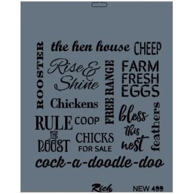 Resim Mey Ithalat® Rich New Seri N-499 Stencil 35X25 cm 