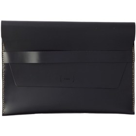 Resim Marka Apple Uyumlu MacBook Air-pro M1-m2-m3-m4 Hakiki Deri Kılıf Siyah 