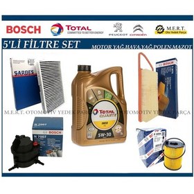 Resim Citroen C3 1.4 Hdi Filtre Bakım Seti + Motor Yağı (2003-2009) Diğer