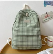 Resim Sırt Çantası Kareli Sırt Çantası Adaçayı Yeşili Sırt Çantası Kızlar Gençler Preppy Okul Malzemeleri Estetik Günlük Sırt Çantası Çanta Adaçayı Yeşili Çok Renkli 