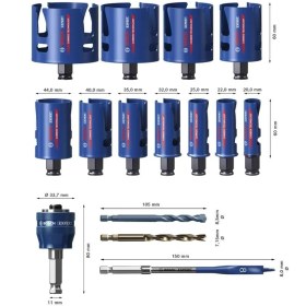 Resim Bosch Expert 15 Parça Yapı Malzemeleri İçin Panç Seti 2608900489 