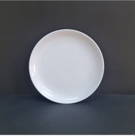 Resim 4 Adet Standart Düz Melamin Tatlı & Yemek Servis Tabağı 25 Cm - Beyaz Beyaz 