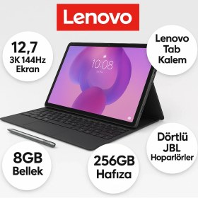 Resim Lenovo Idea Tab Pro Wi-Fi ZAE40187TR 12.7" + Kalem + Kılıf  + Klavye | 256 GB 8 GB Gri 