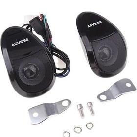 Resim Aubyhe Motosiklet İçin Bluetooth Mp3 Radyo Lambalı Oto Hoparlör Amfi Tümleşik Cihaz Siyah 