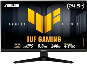 Resim ASUS TUF GAMING VG259QM5A 24.5 Fast IPS 1920x1080 0.3ms 240Hz 300cd DP HDMI Hoparlör VESA 3YIL ELMB SYNC, 99% sRGB, Gaming AI MONİTÖR 
