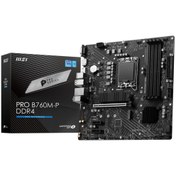 Resim MSI MB PRO B760M-P DDR4 SOKET 1700 DDR4 5333MHZ(OC) PCI-E Gen4 2X M.2 USB3.2 DP HDMI 1x2.5G LAN ATX 