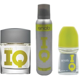 Resim Snob IQ Edt 100ml Erkek Parfüm + Deodorant 150ml +Deo Roll 50ml 3 Lü Set 87594983568 