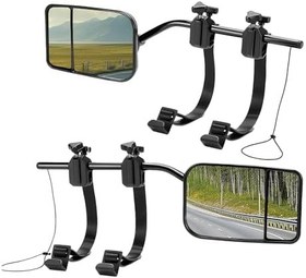 Resim Çekici İçin Ayna Uzatma Parçaları - Takılıp Çıkarılabilir Kamyon Ayna Uzatıcıları 2'li,Dönebilen Dışbükey Geri Görüş Lens Uzantıları Kamyonet SUV Minibüs 