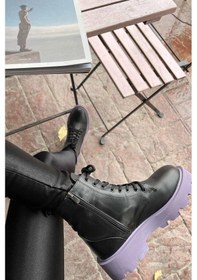 Resim Siyah Lila Kadın Bot & Bootie K02678020309 Siyah 