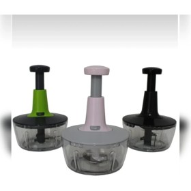 Resim Çelik Bıçaklı El Rondosu, Rende ve Doğrayıcı, Pratik ve Kullanışlı Siyah Renkli 